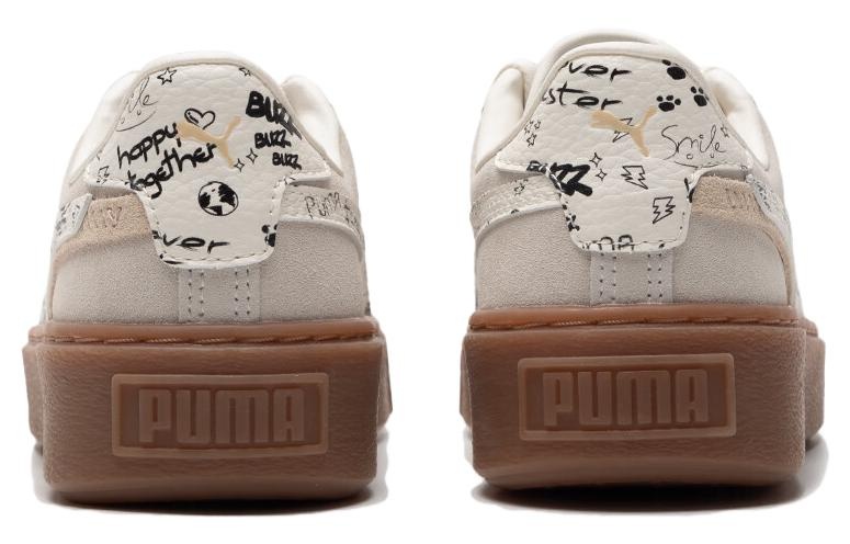 (WMNS) PUMA Suede Platform Draw 'Beige White' 395904-01 - 4