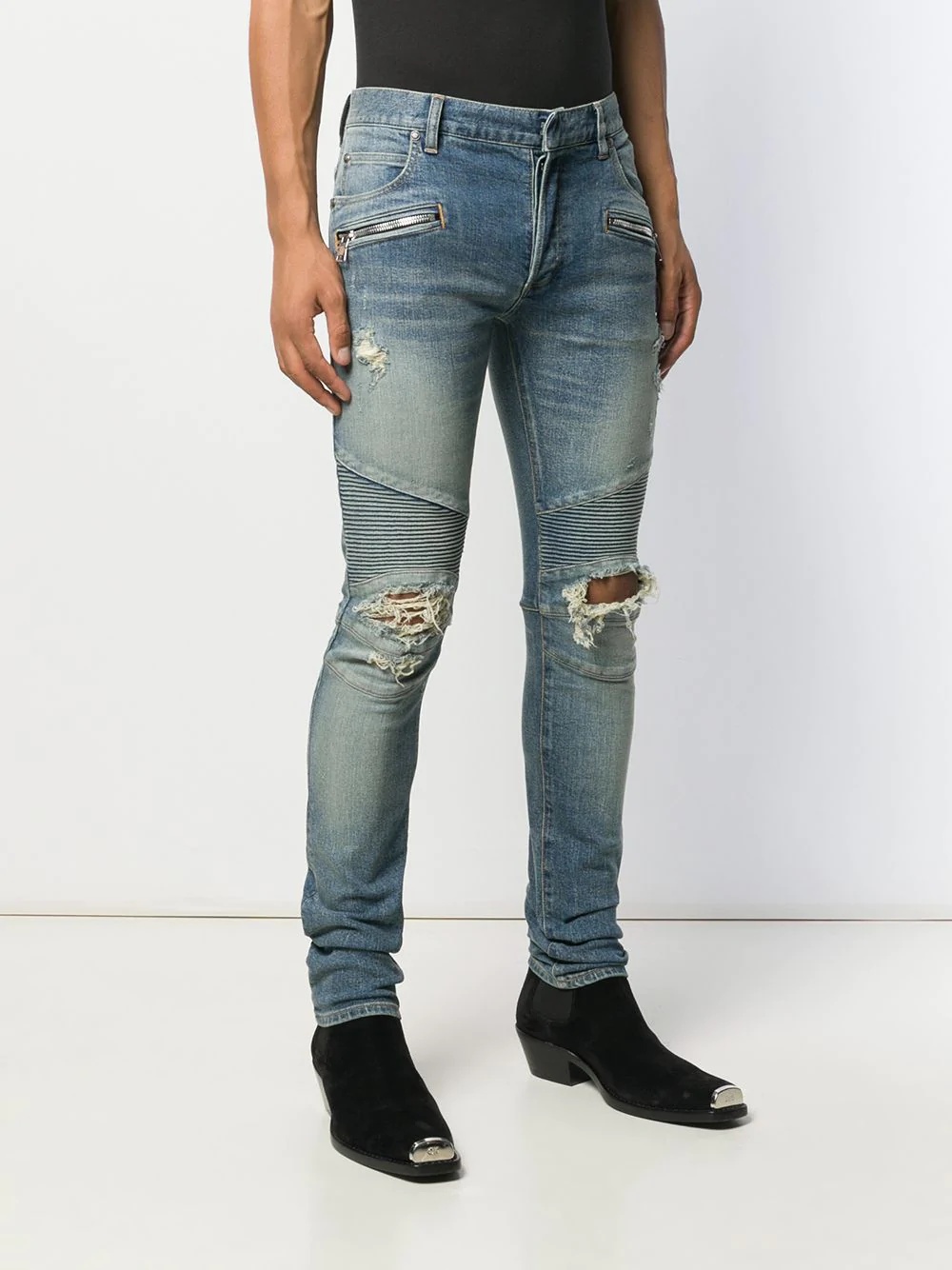 slim-fit ripped jeans - 3