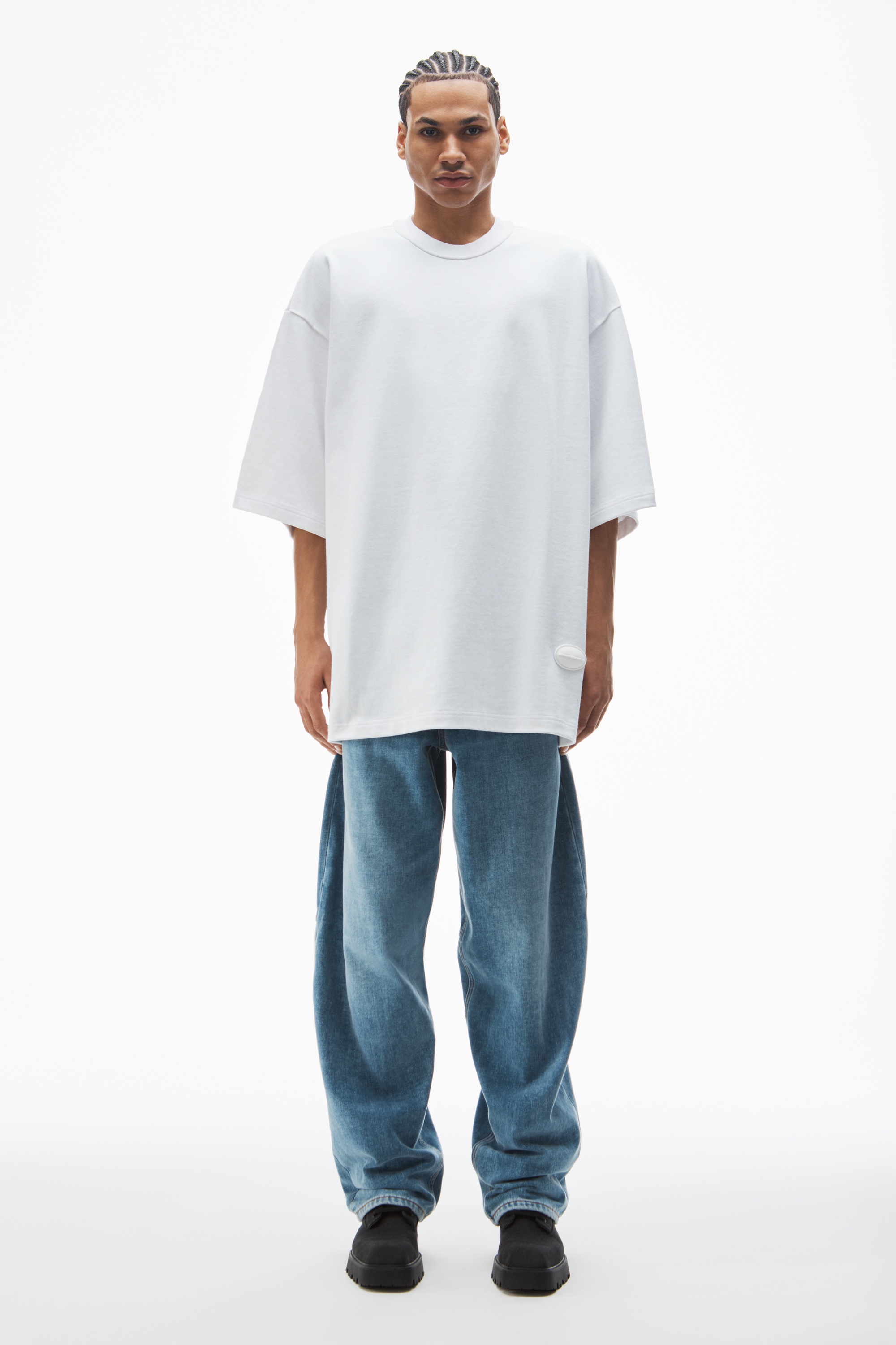 oversize drop-sleeve tee in japanese cotton jersey - 6