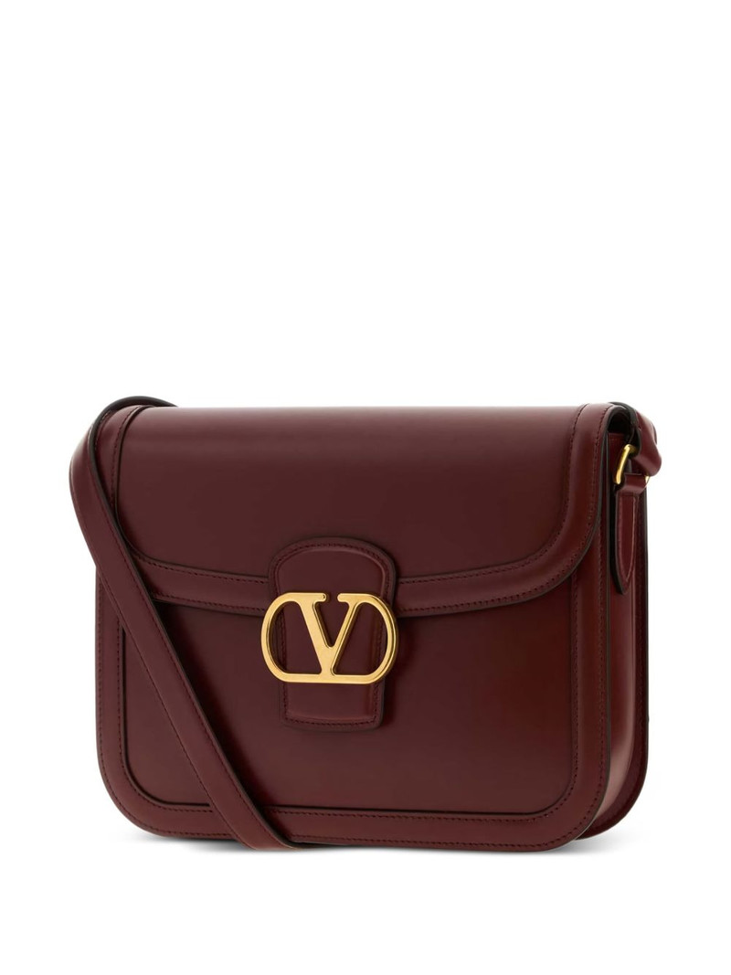 V-logo Signature leather shoulder bag 3