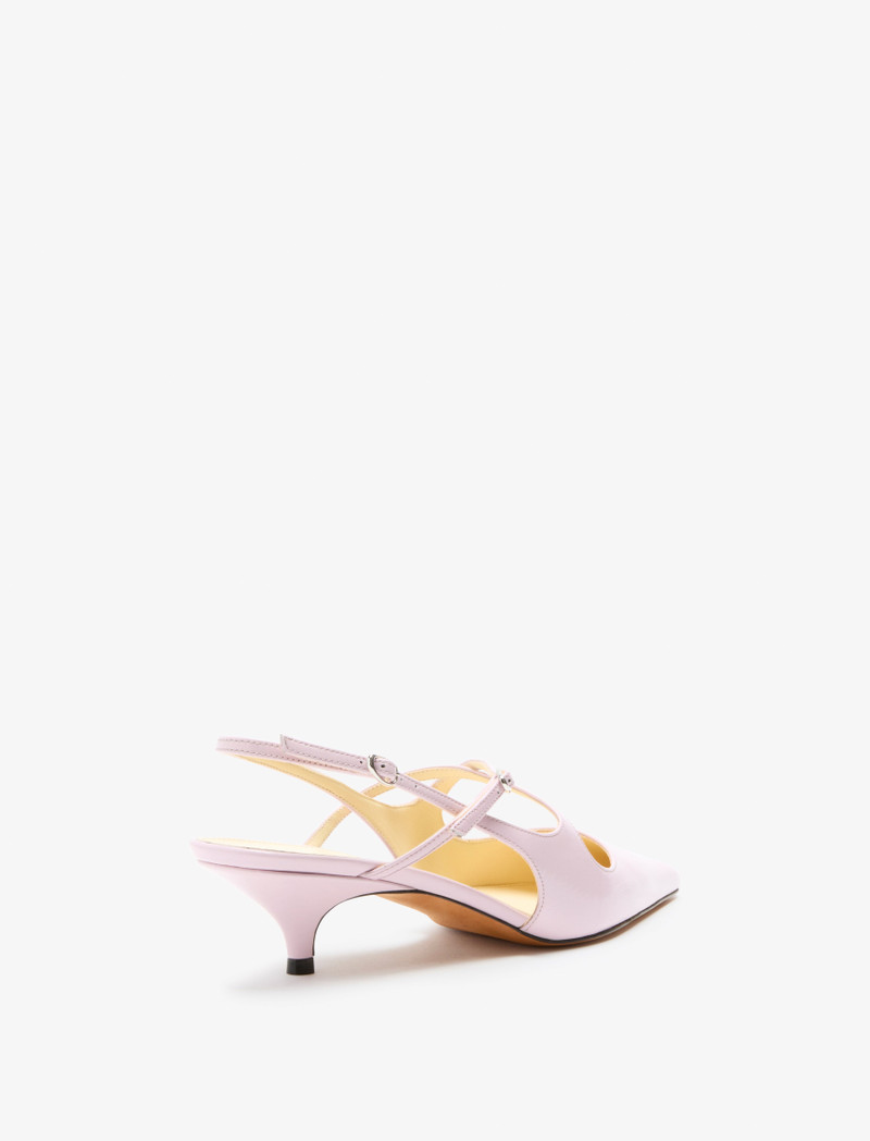 Proenza Schouler Slash Crossover Slingback Pumps in Slick Nappa outlook