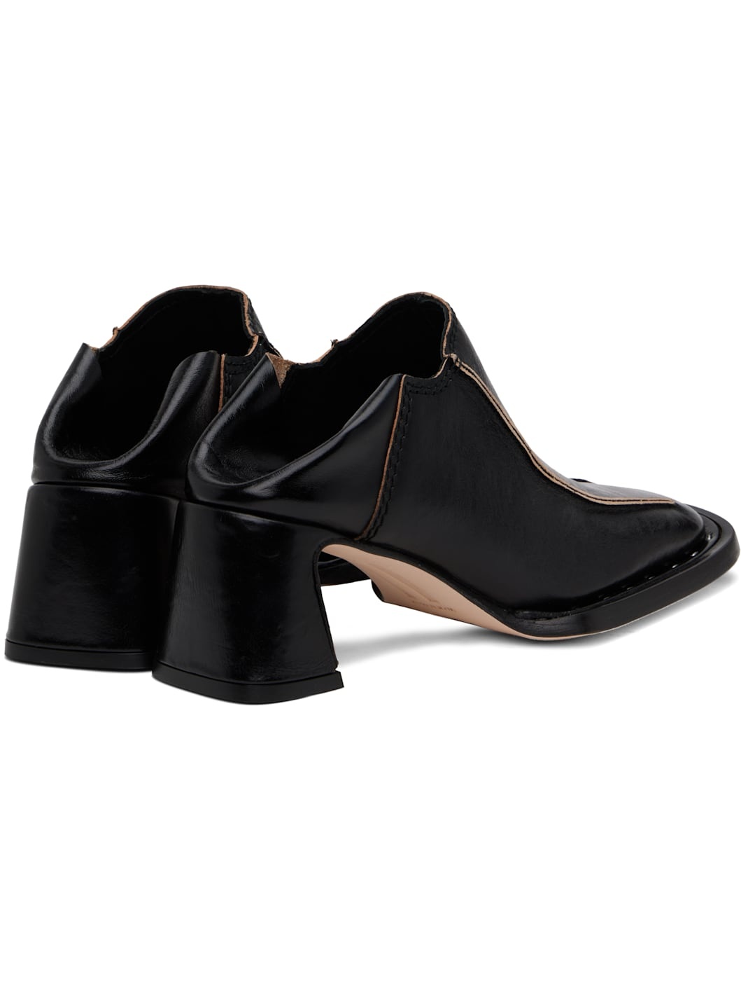 Black Autumn Mule Heels - 5