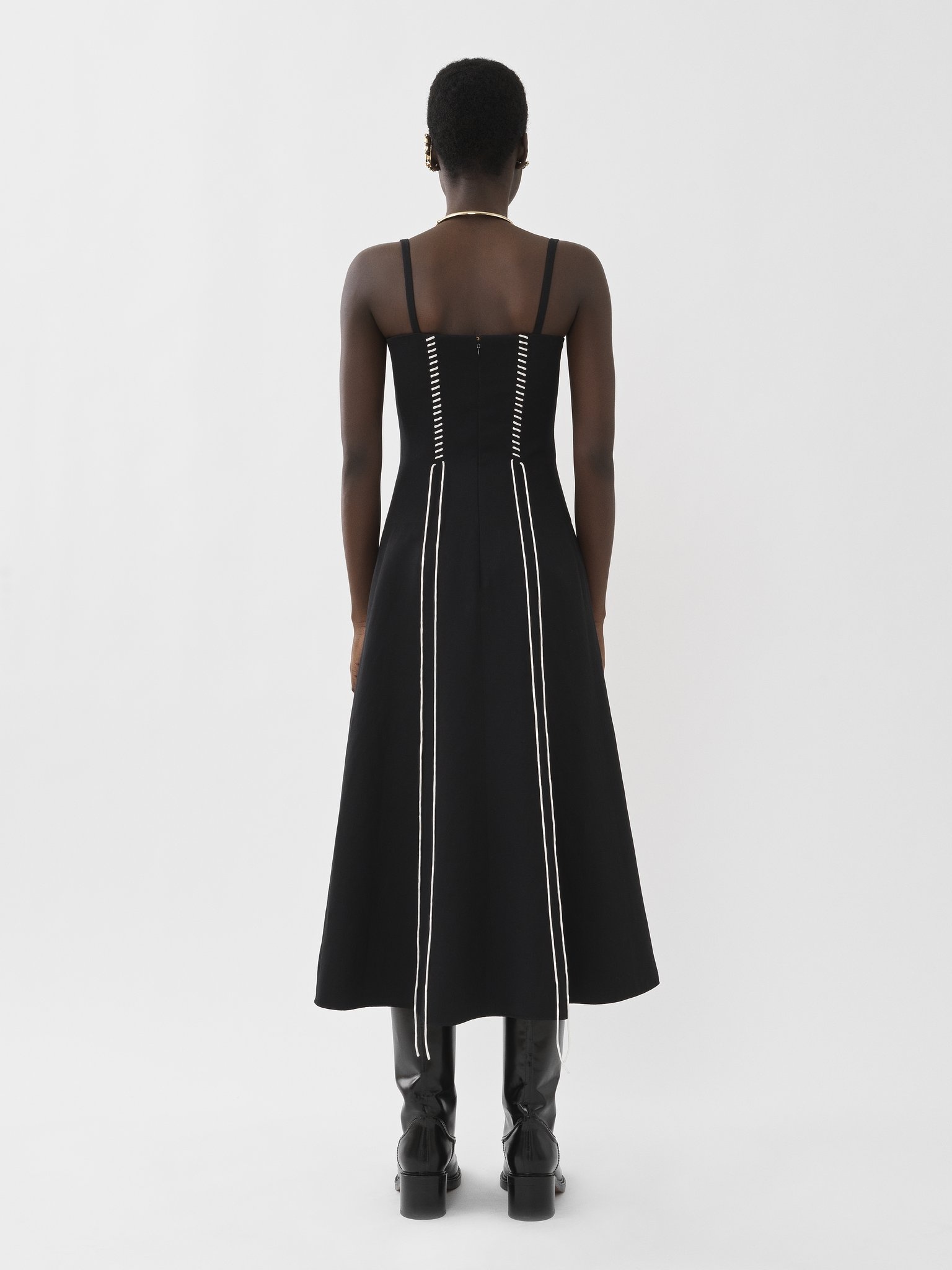PINAFORE MIDI DRESS - 4