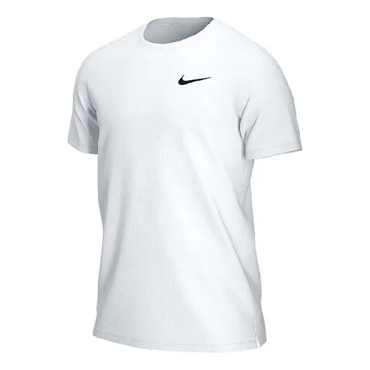 Nike Running Training Quick Dry Sports Round Neck Short Sleeve White DB4230-100 - 1