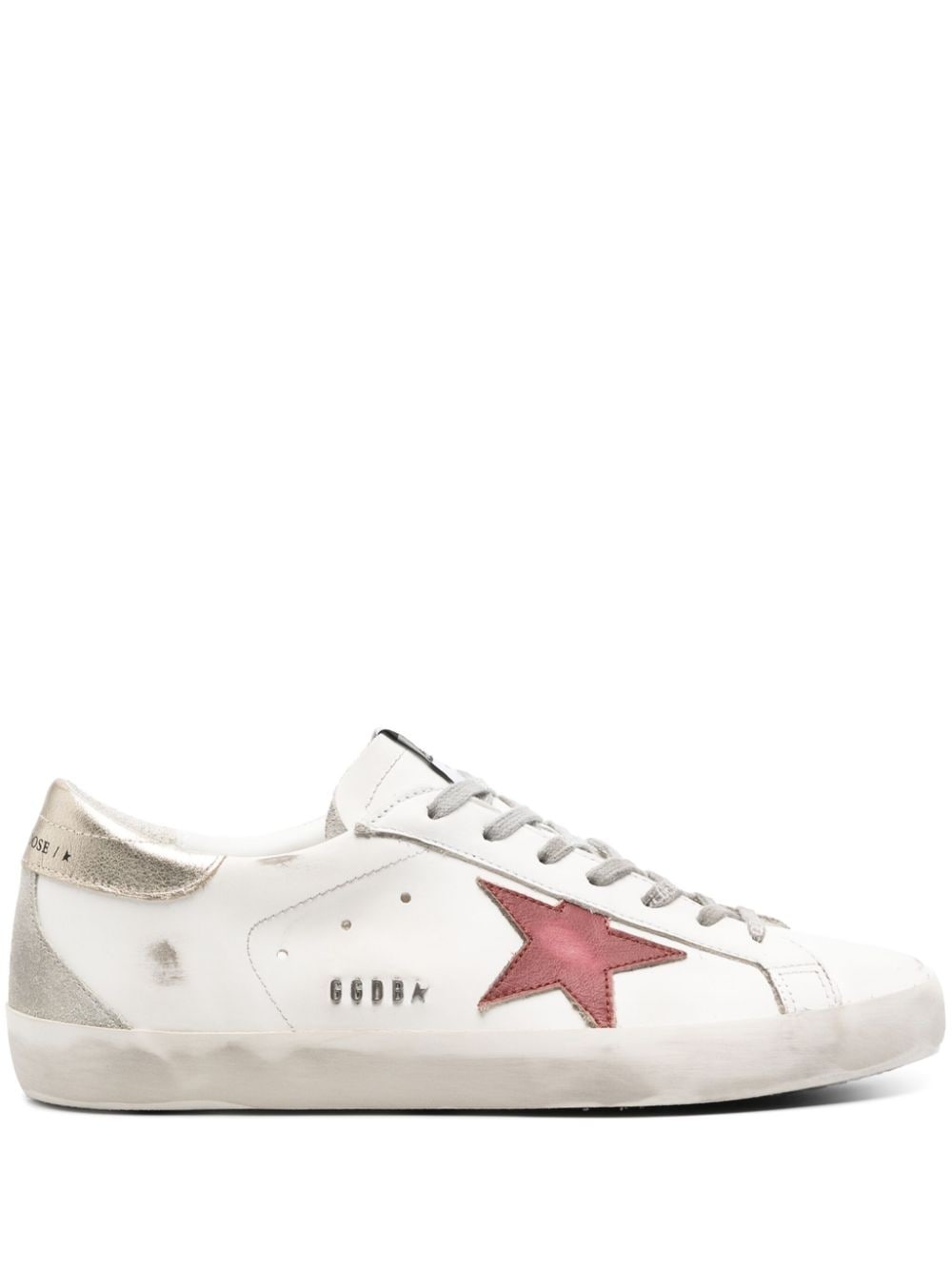 Super-Star distressed leather sneakers - 1