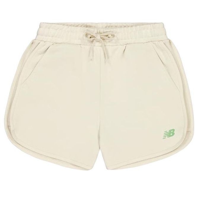 (WMNS) New Balance High-Rise Shorts With Placement Brand Logo 'Beige' AWS41336-BE - 1
