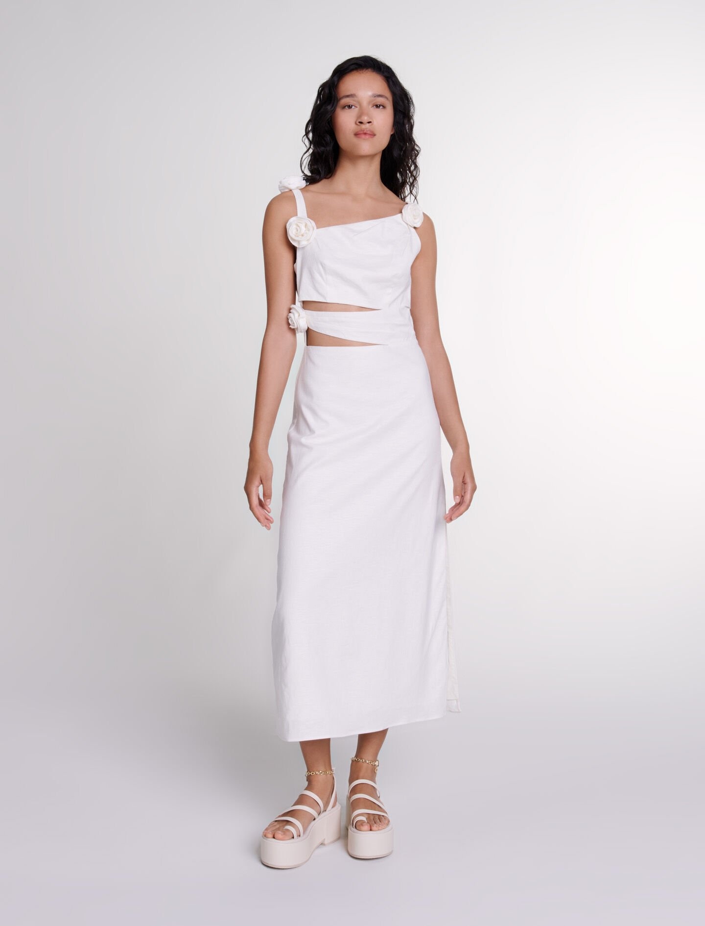 Openwork linen maxi dress - 2