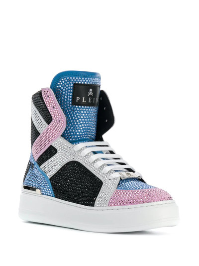 PHILIPP PLEIN crystal-embellished high-top sneakers outlook