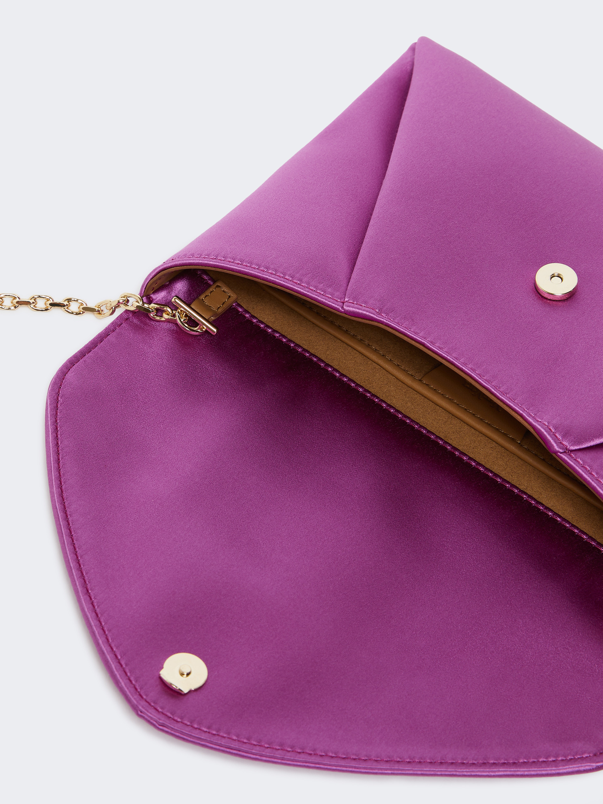 ENVELOPE Viscose and silk satin clutch bag - 4