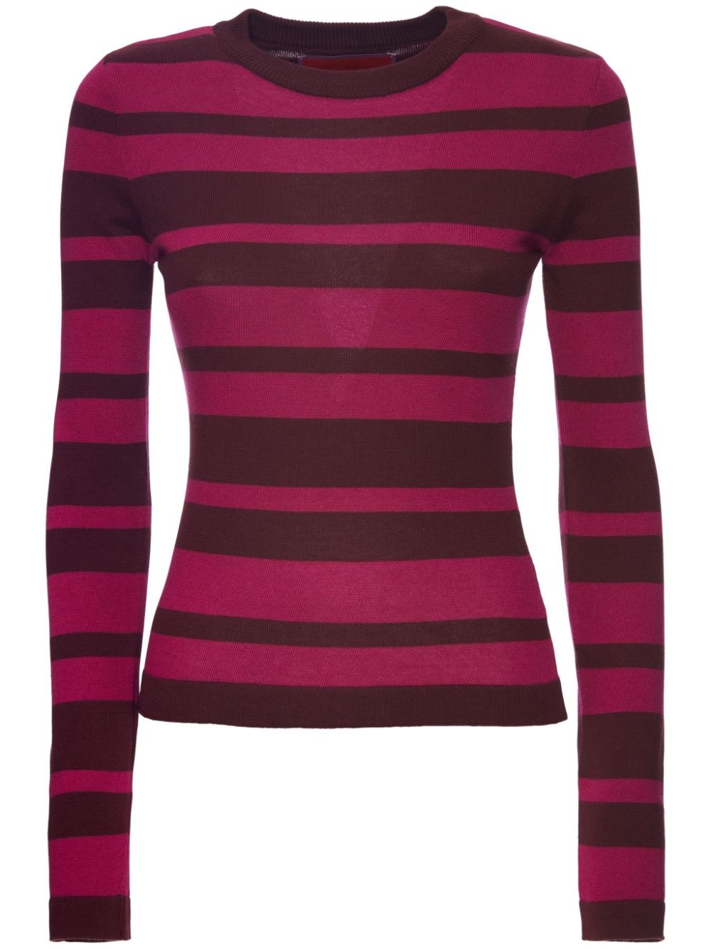 fine-knit striped jumper - 1