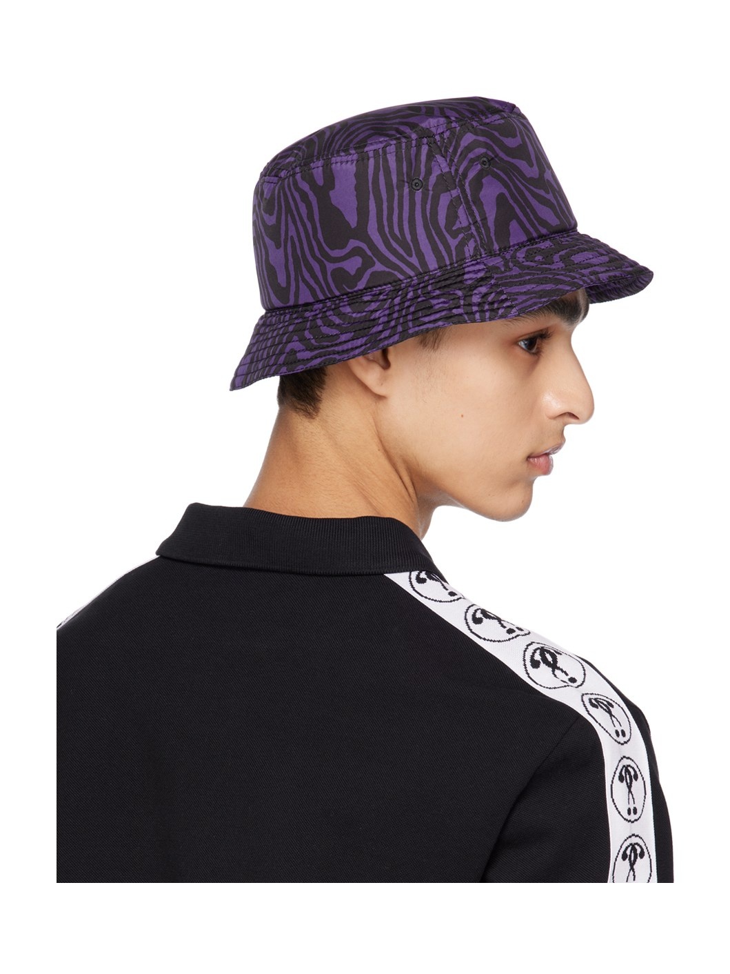 Purple & Black Graphic Bucket Hat - 3