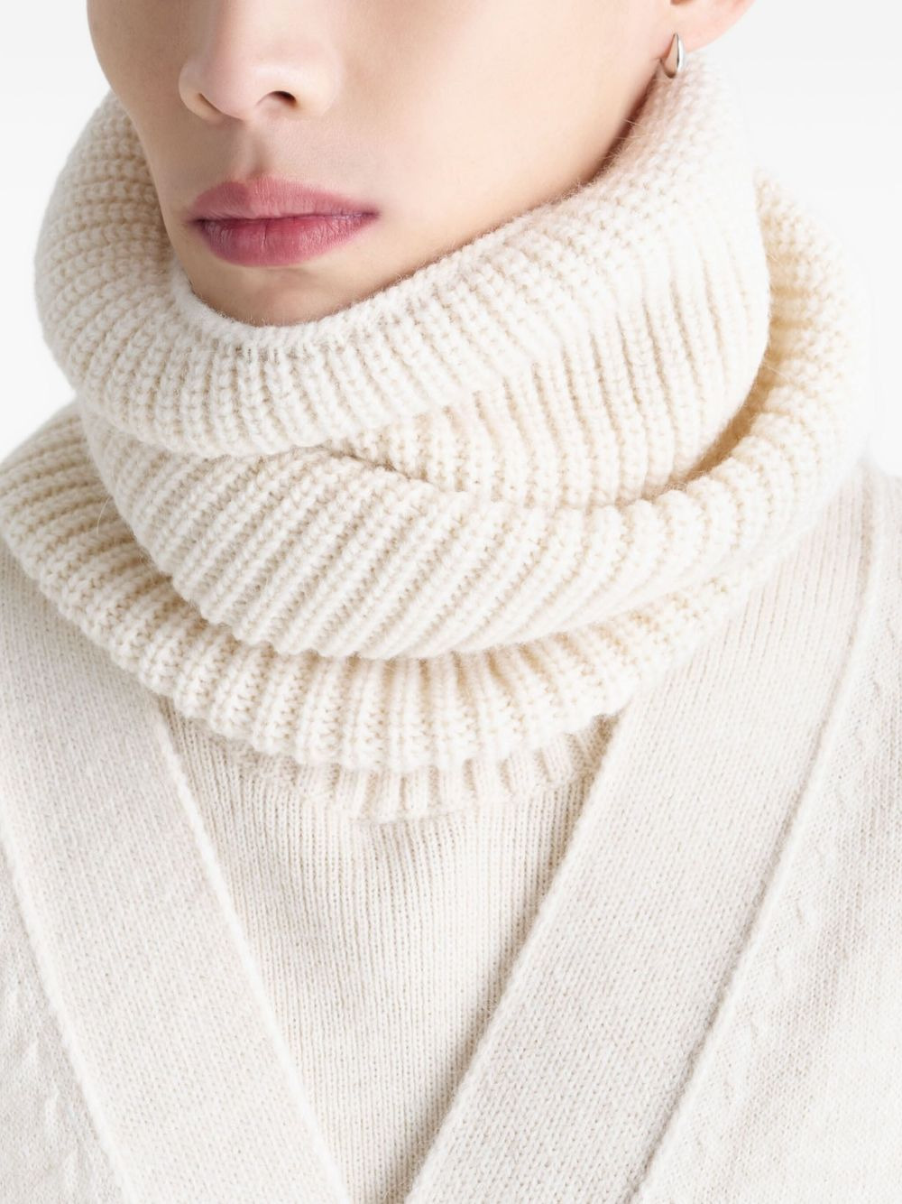 ribbed high-neck snood - 4
