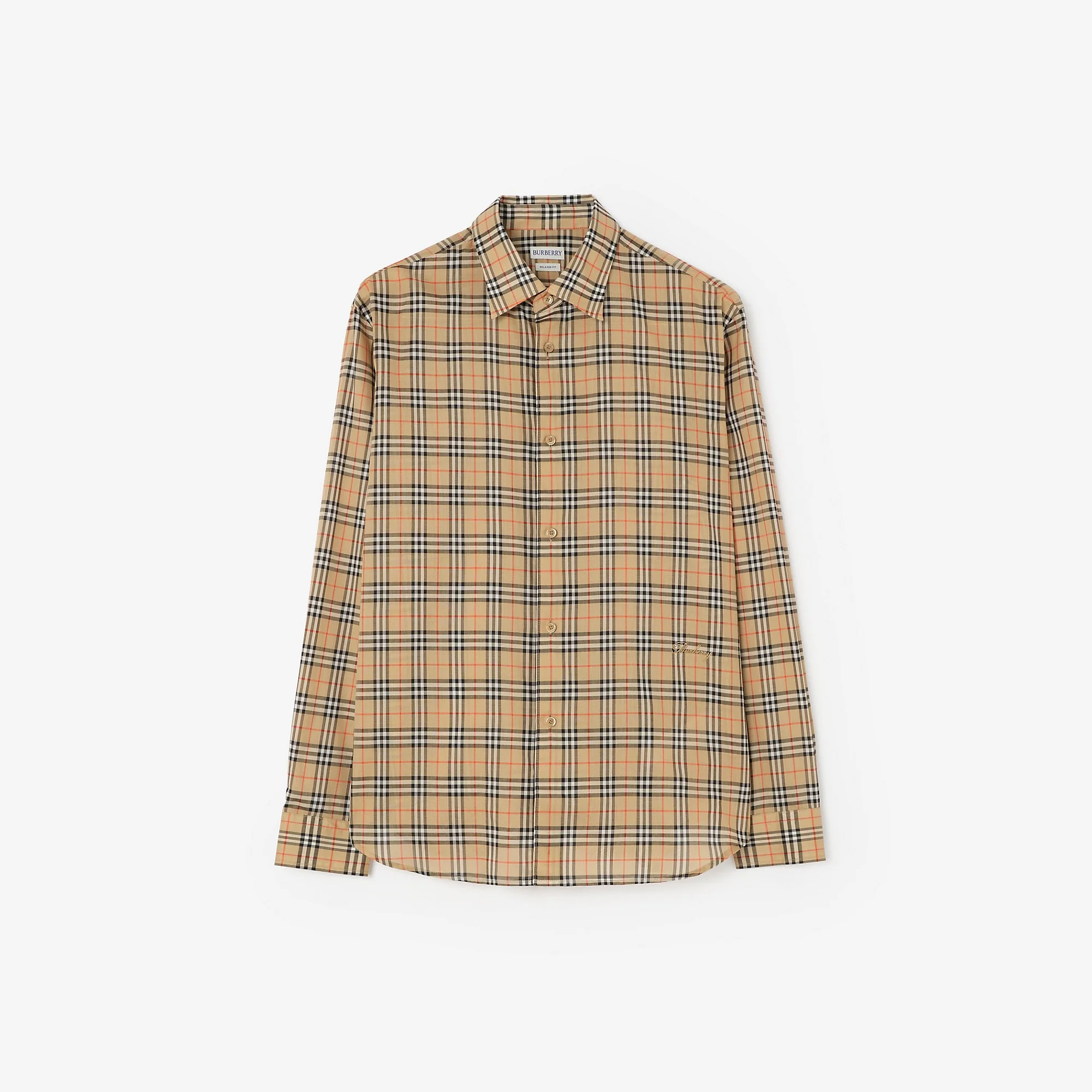 Relaxed Fit Check Cotton Shirt - 1