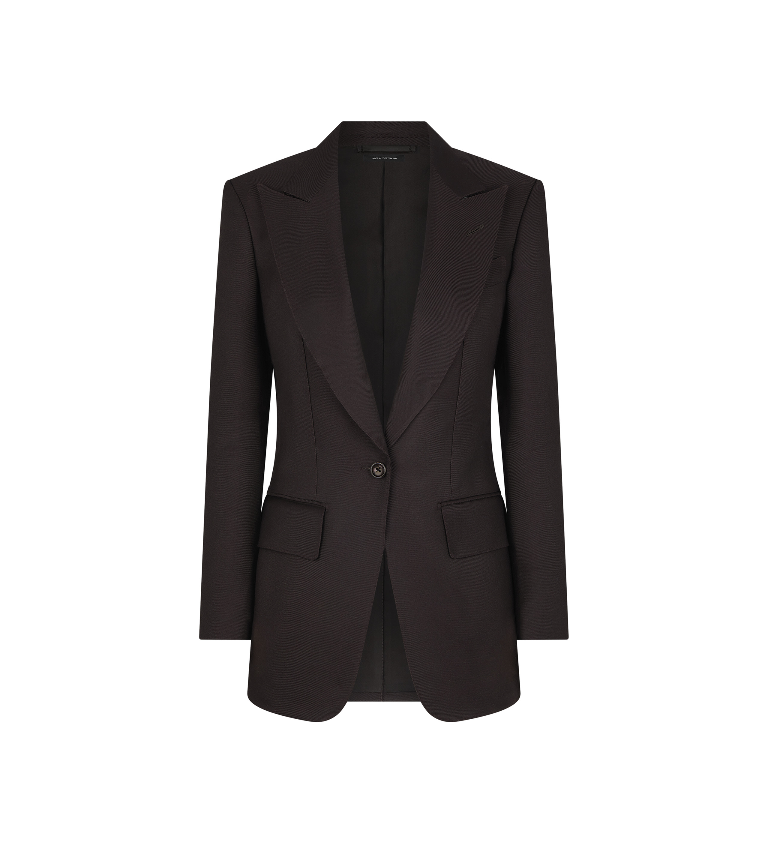 WOOL SILK TWILL "BIANCA" SINGLE BREASTED JACKET - 1