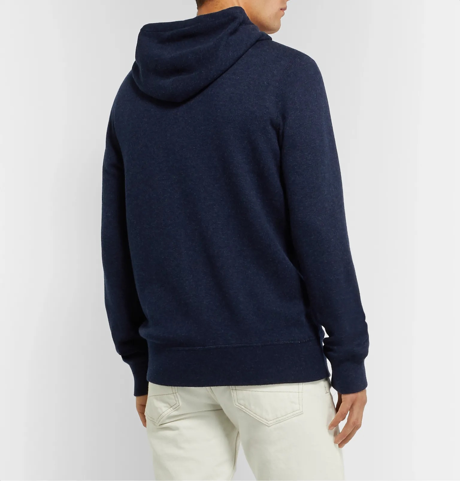 Mélange Cashmere-Blend Zip-Up Hoodie - 11