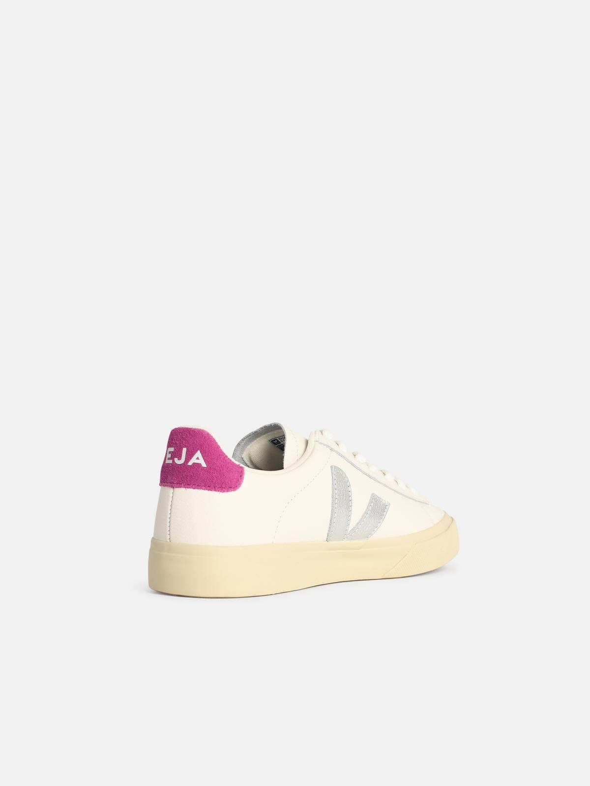 'CAMPO' WHITE LEATHER SNEAKERS - 3