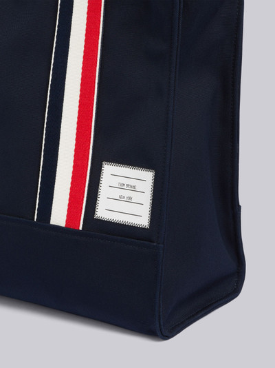 Thom Browne Navy Canvas Interlock Backing Lined Tote outlook