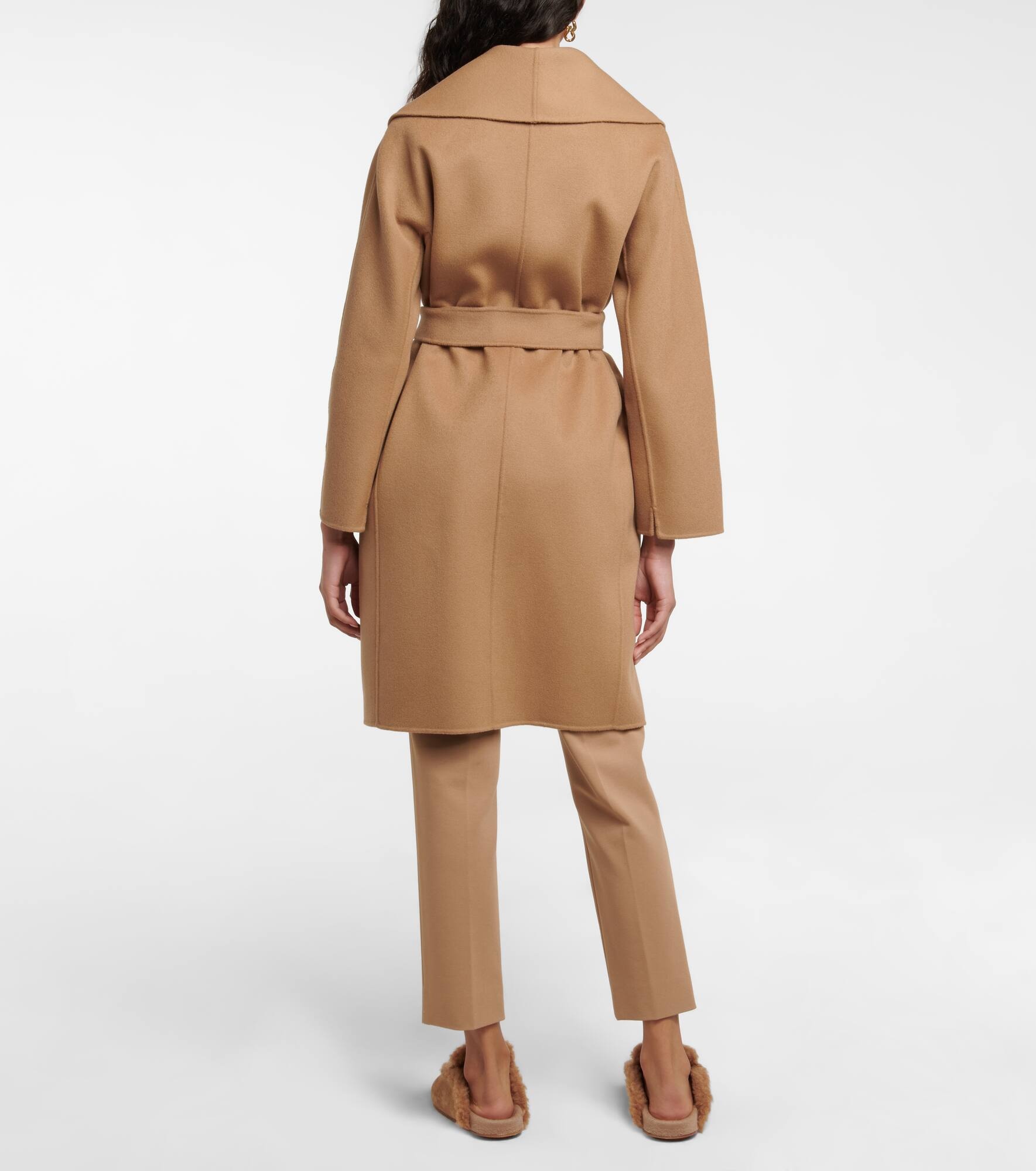 Messi belted virgin-wool coat - 3