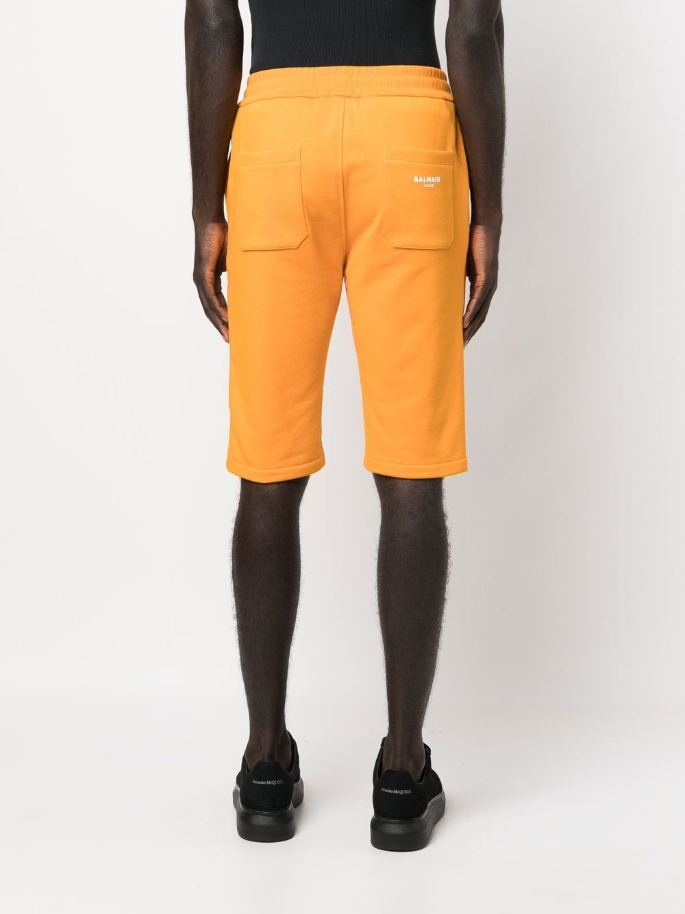 drawstring-waist cotton shorts - 4