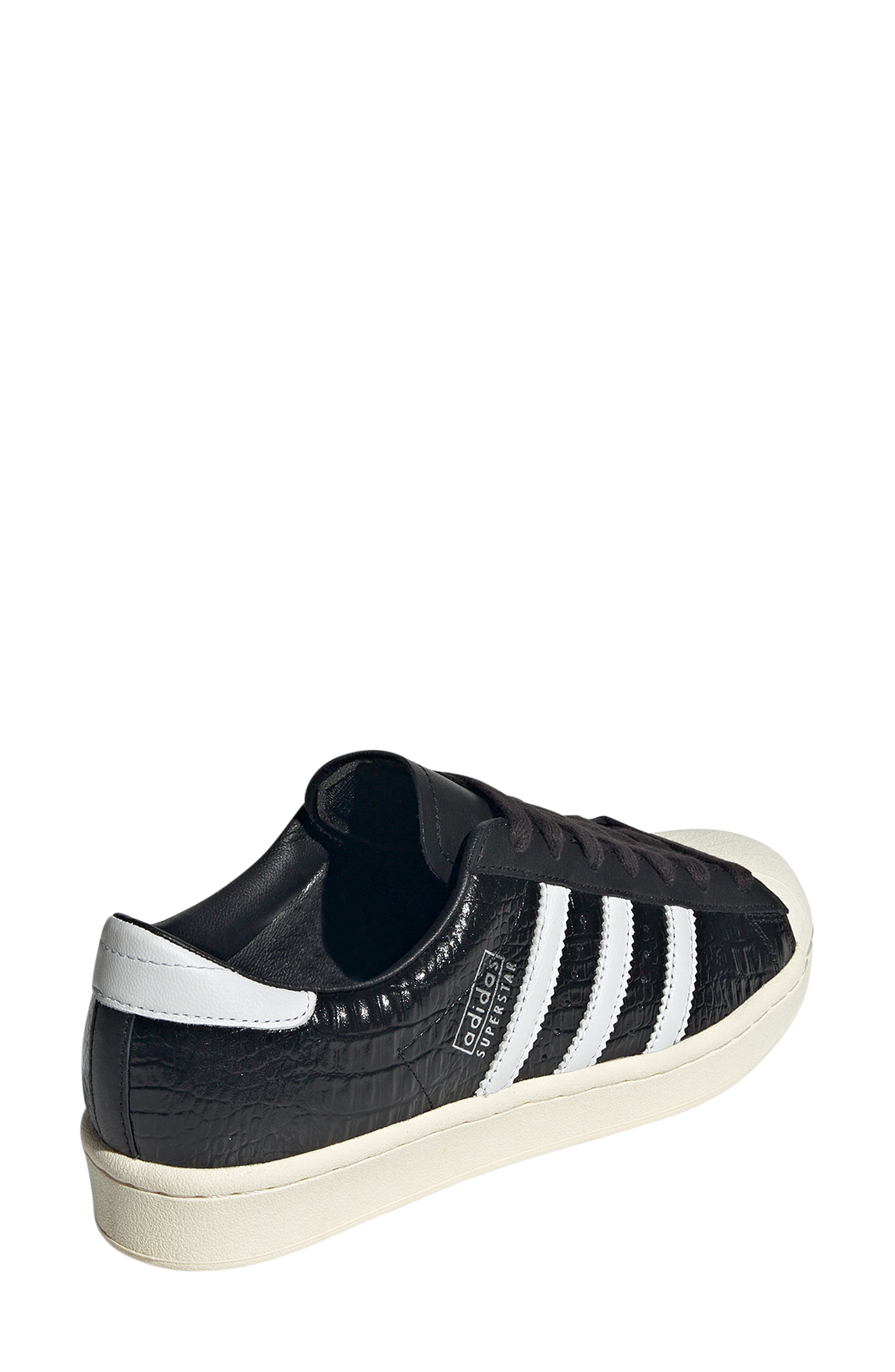adidas Superstar Embossed Sneaker in Black/White/Cream White at Nordstrom - 2