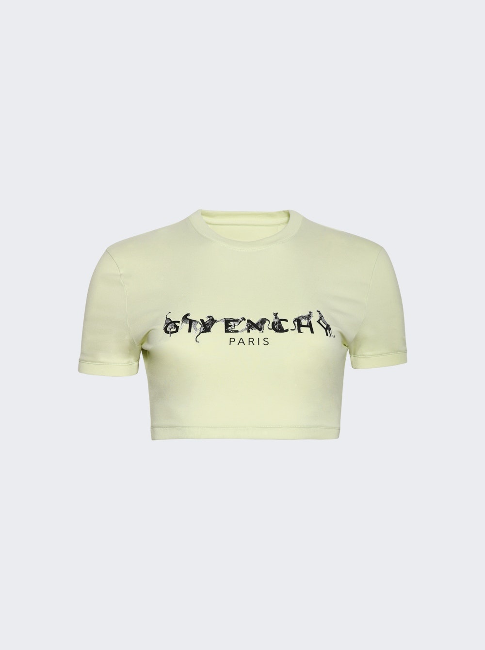 Cropped Ringer Tee Pale Green - 1
