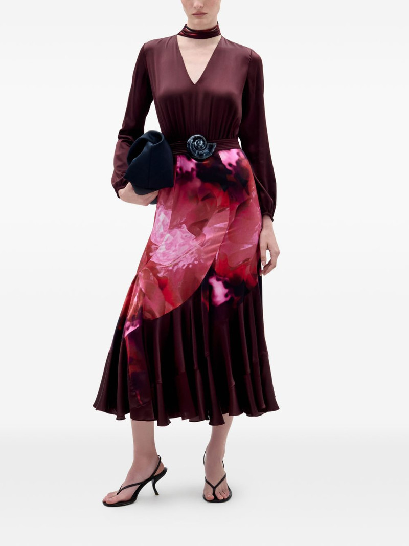 SILVIA TCHERASSI Jailyn floral-print belted midi dress outlook