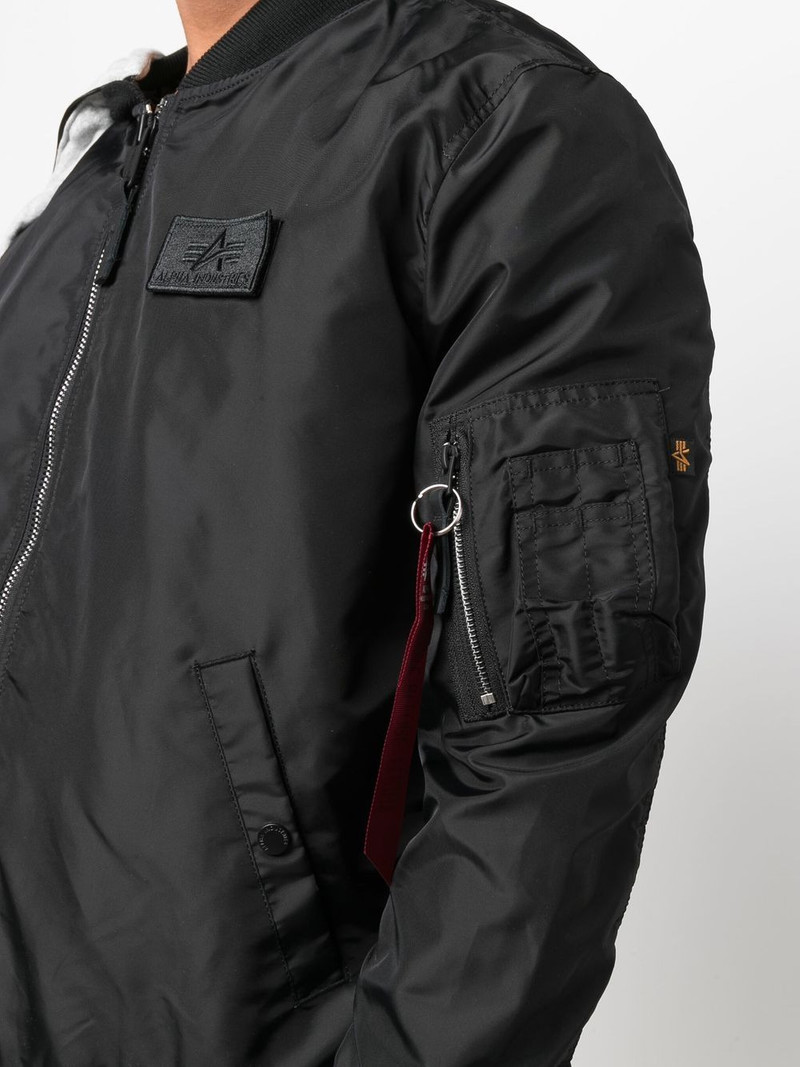 ALPHA INDUSTRIES logo print bomber jacket outlook