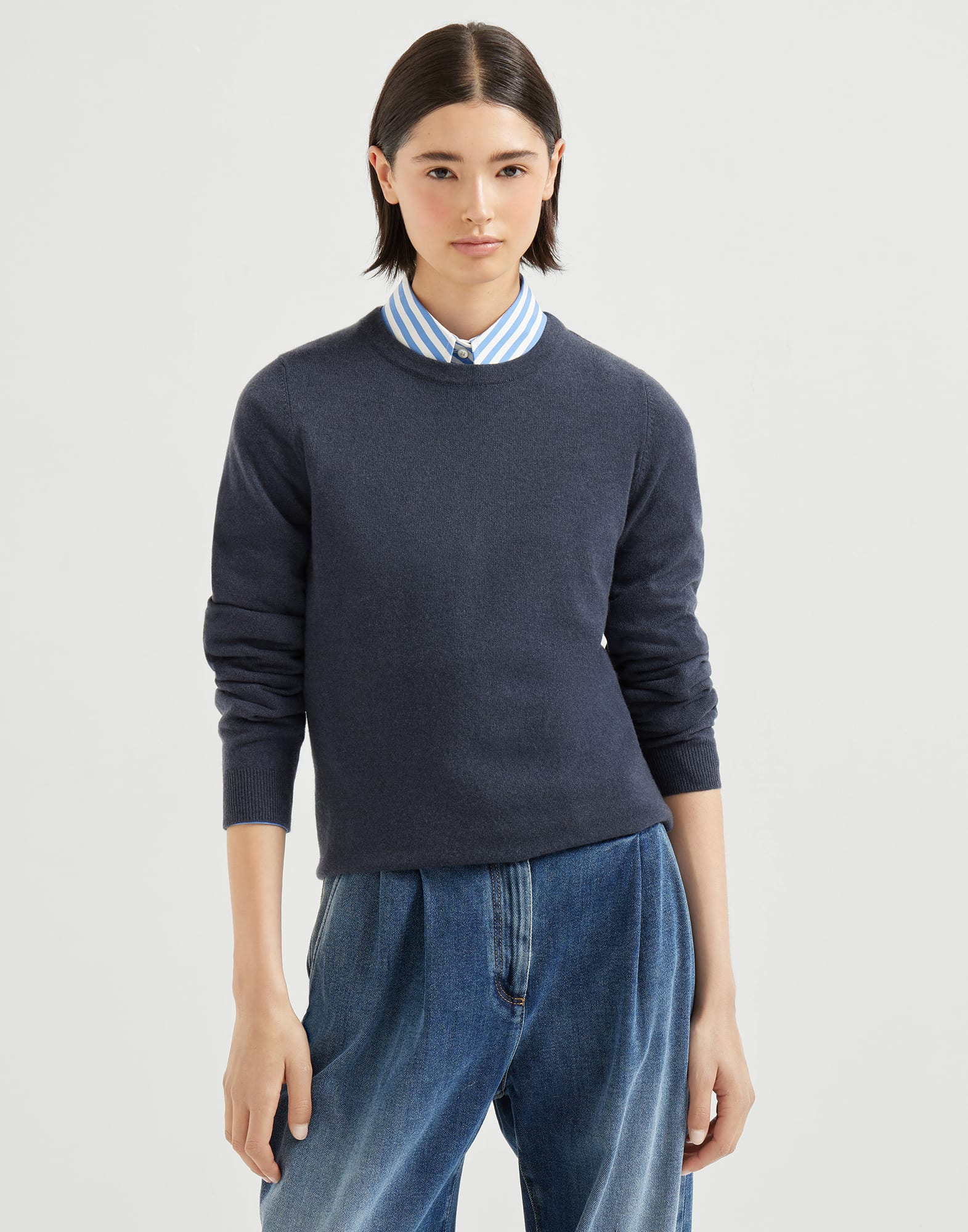 Cashmere sweater with monili - 4