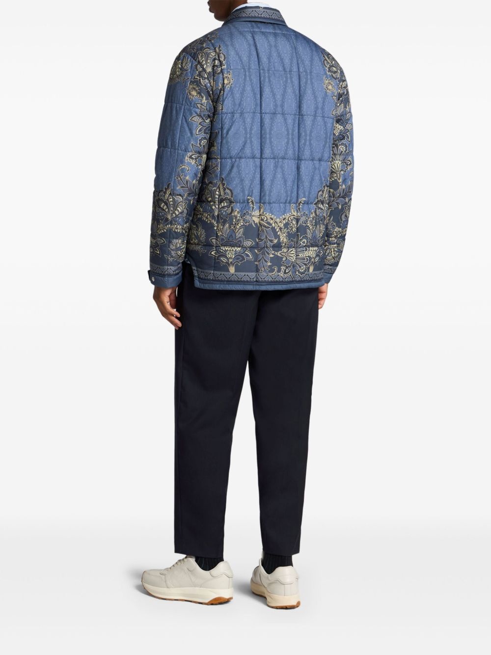 quilted printed shirt jacket - 3