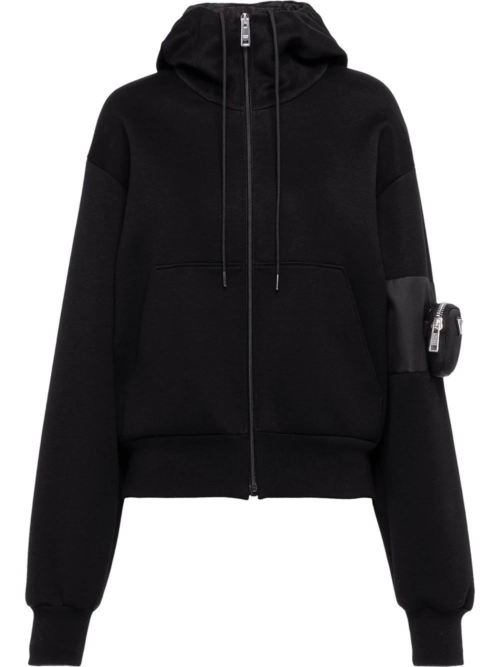 sleeve zip pocket hoodie - 1