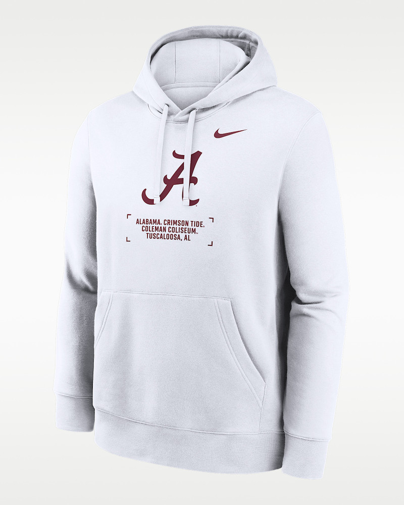 Alabama Club Basketball 2-Hit Men's Nike College Pullover Hoodie 1