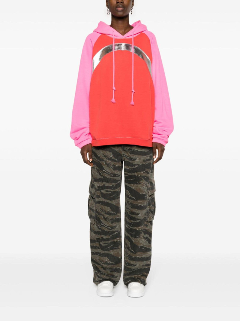 colour-block cotton hoodie 3