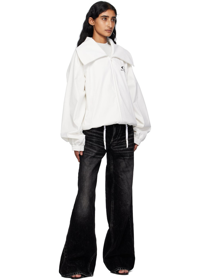 BALENCIAGA White Zip Track Jacket outlook
