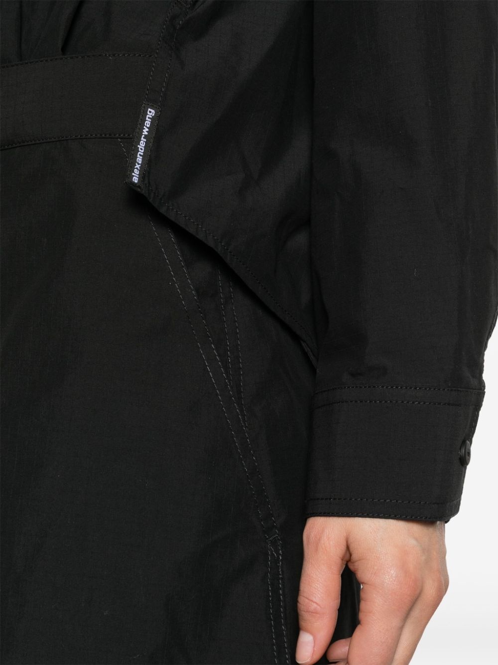 button-up ripstop cargo jumpsuit - 5