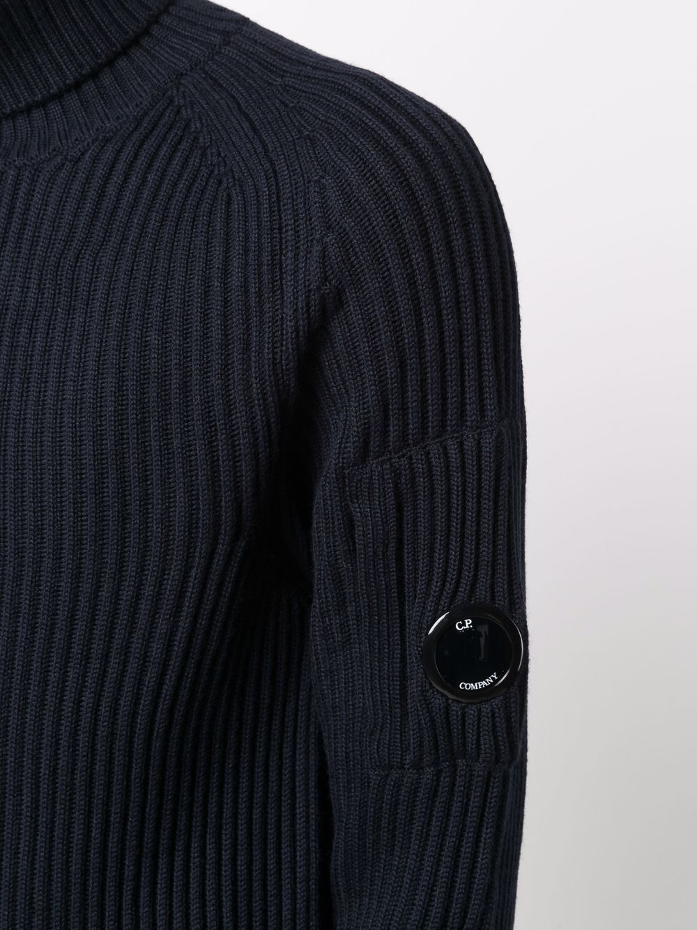 logo-patch roll neck jumper - 5