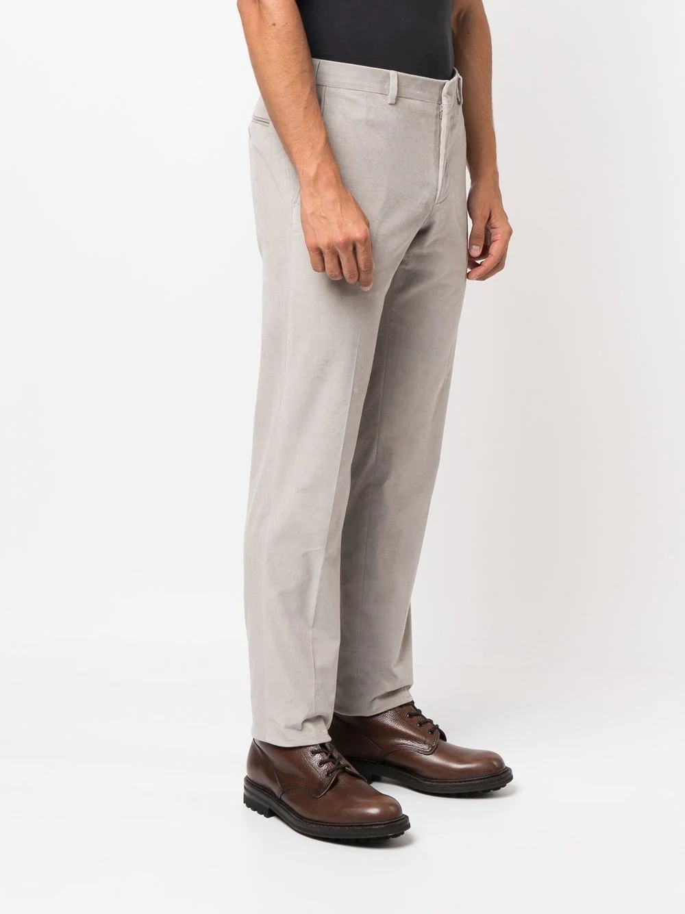 mid-rise straight-leg trousers - 3