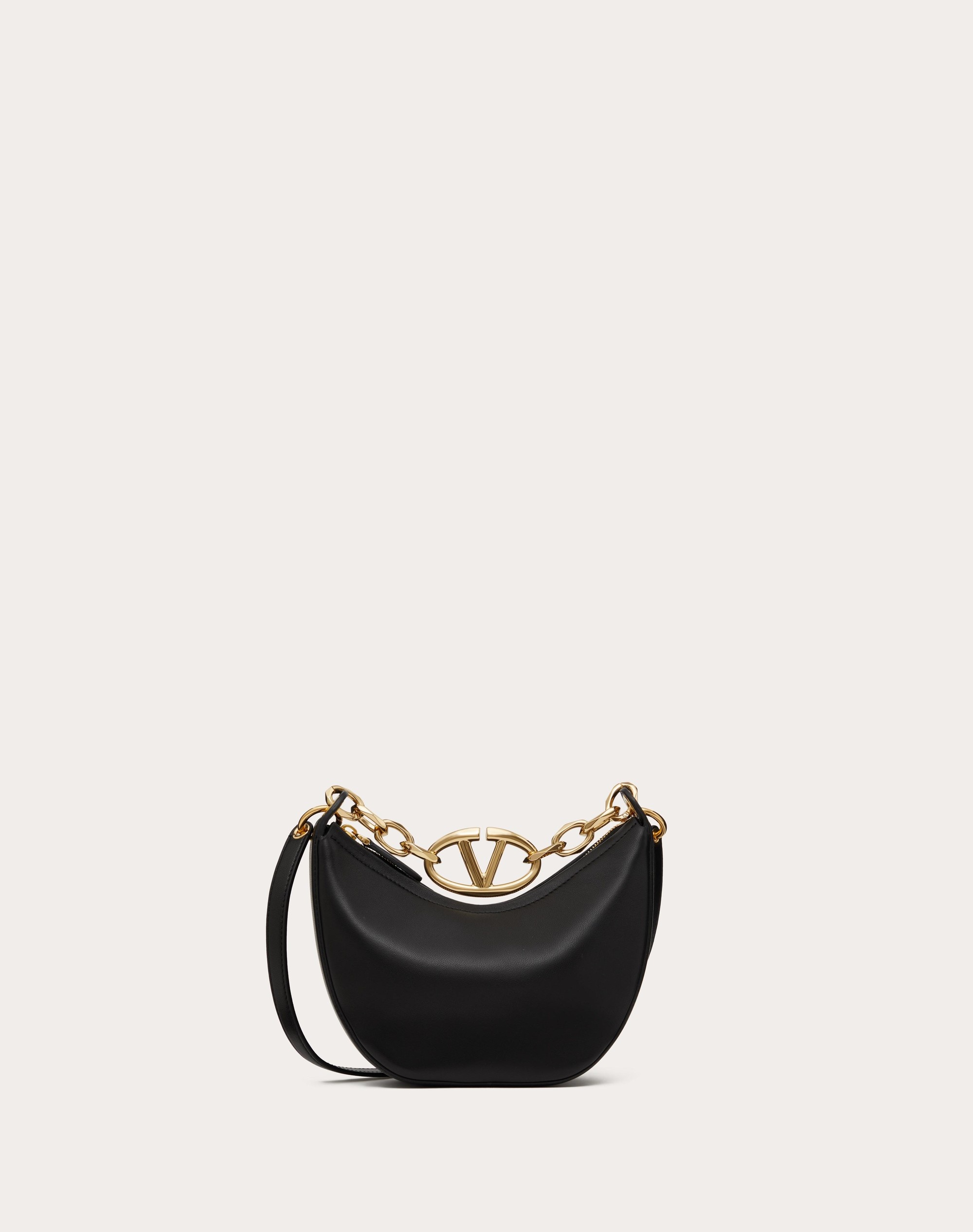 VLOGO MOON MINI HOBO BAG IN NAPPA LEATHER WITH CHAIN - 1