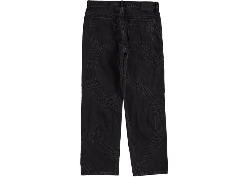 Supreme Supreme S Logo Loose Fit Jean Washed Black outlook