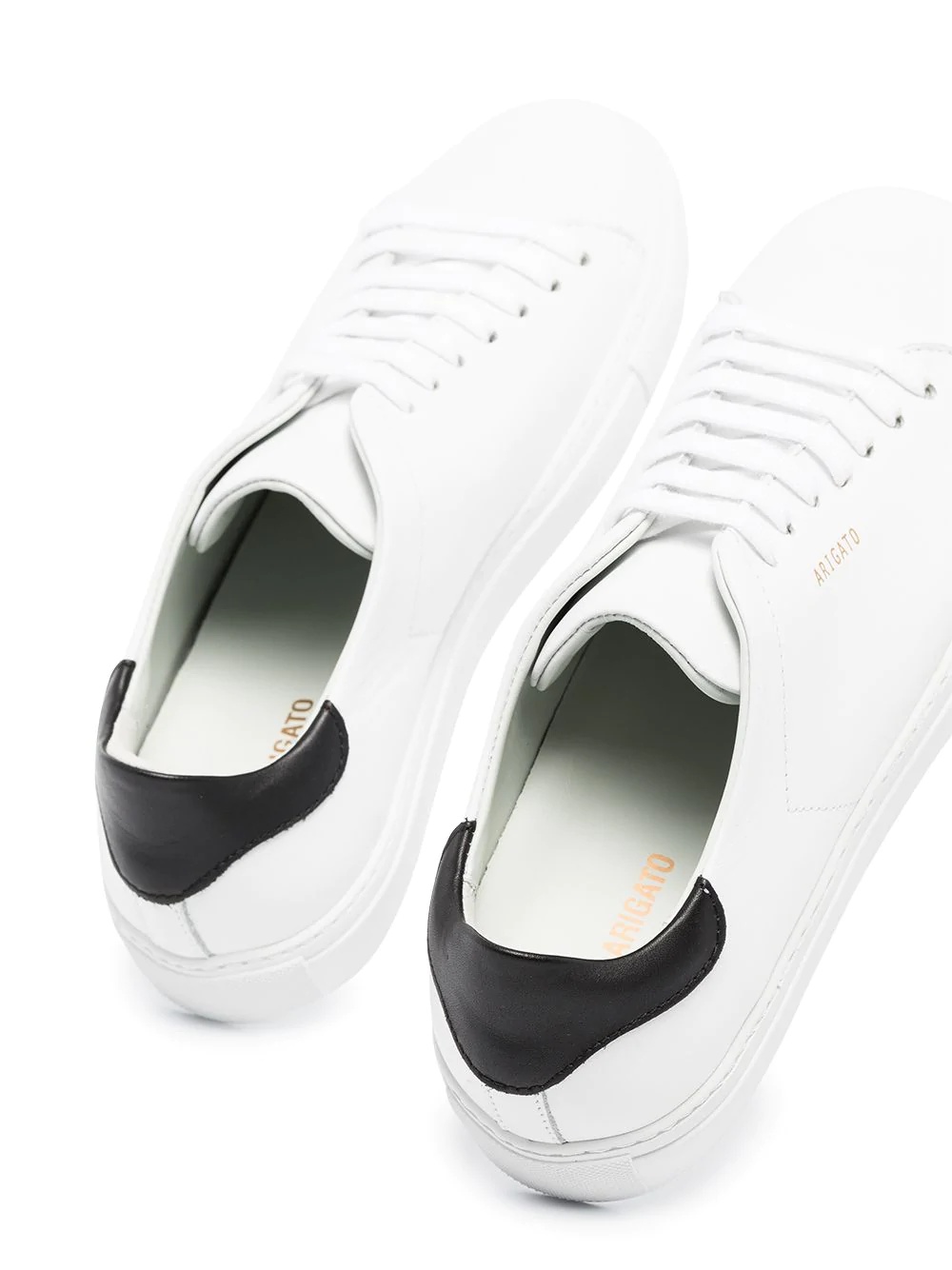 logo print leather sneakers - 2