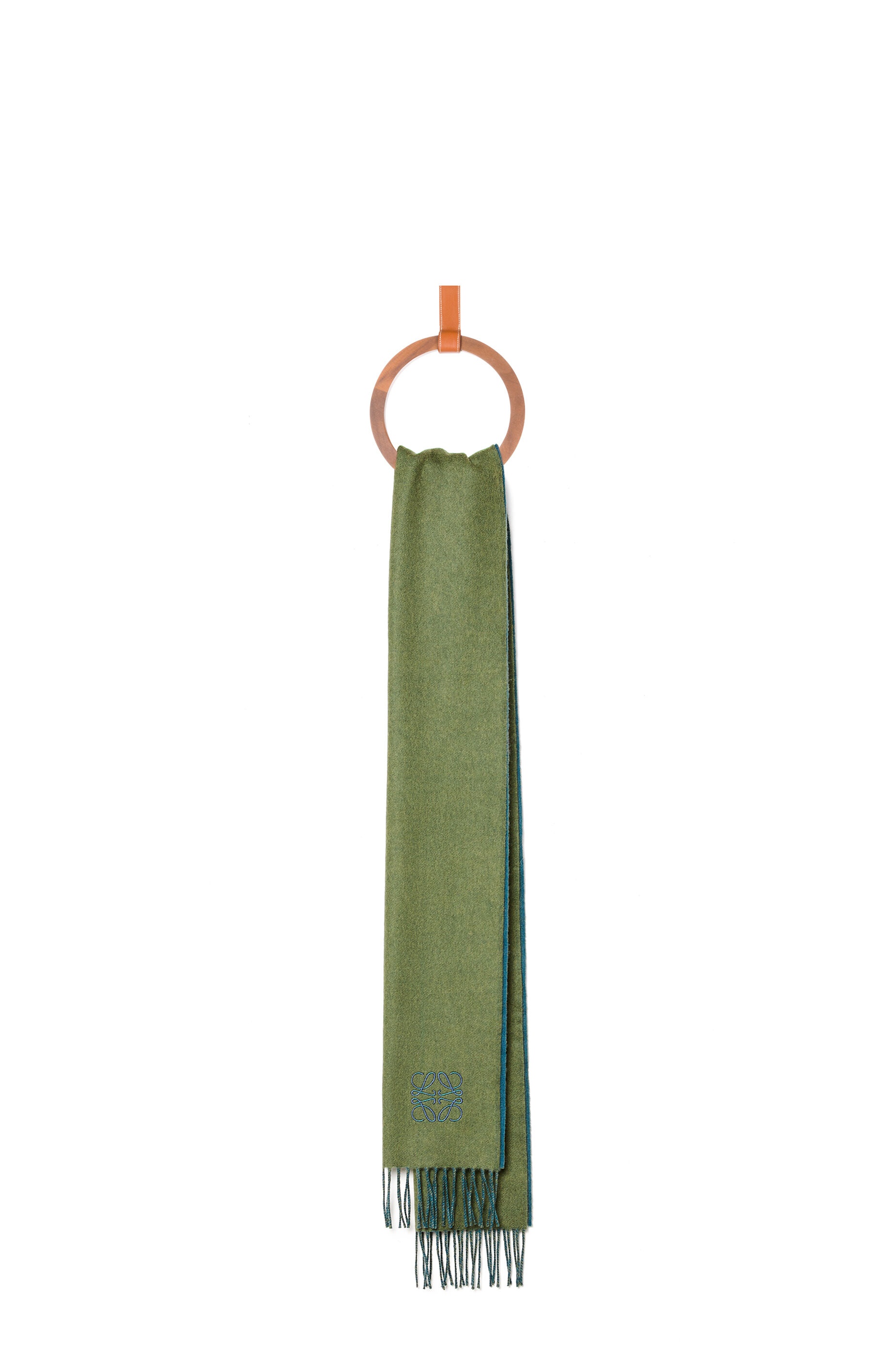 Bicolour scarf in wool and cashmere - 1