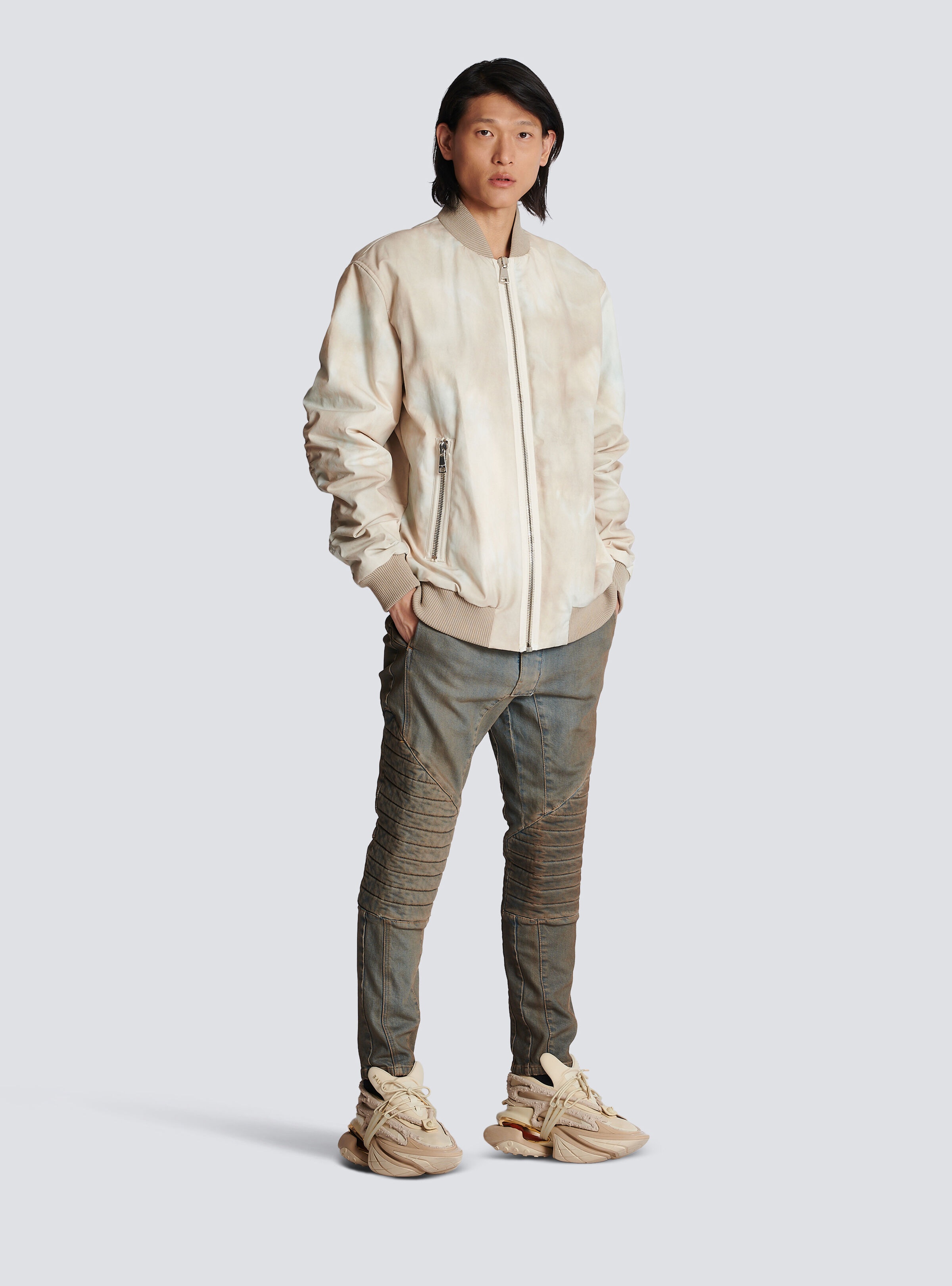 Desert print cotton bomber jacket - 3