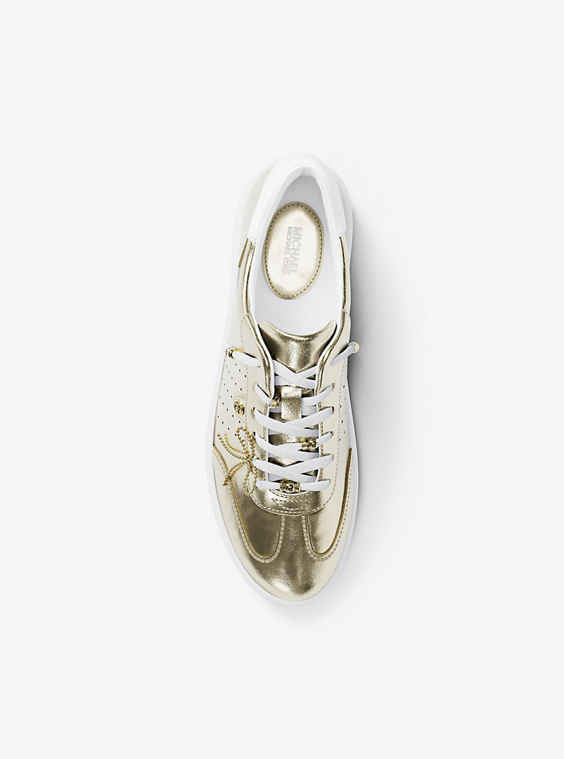 Scotty Embellished Metallic Leather Sneaker 6