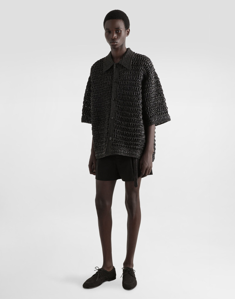 Dolce & Gabbana Viscose raffia crochet shirt outlook