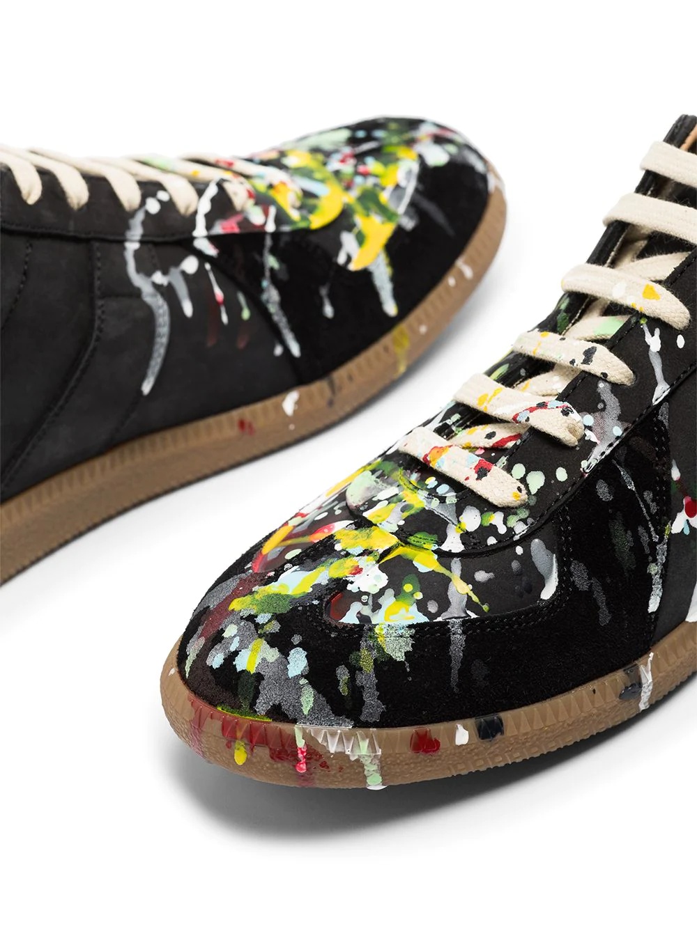 paint splatter lambskin sneakers - 2