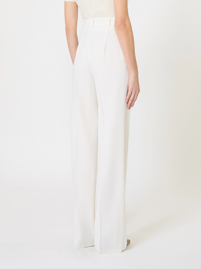 QUASAR Wool crepe trousers - WHITE 4