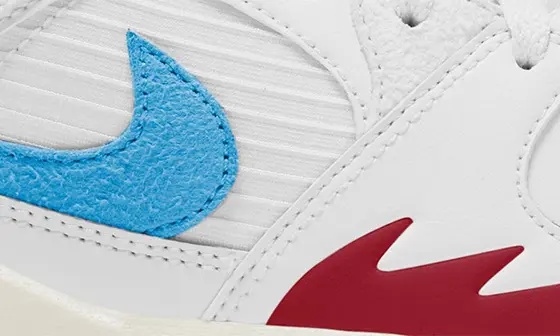 Stadium 90 Sneaker in White/Dark Powder Blue/Red - 5