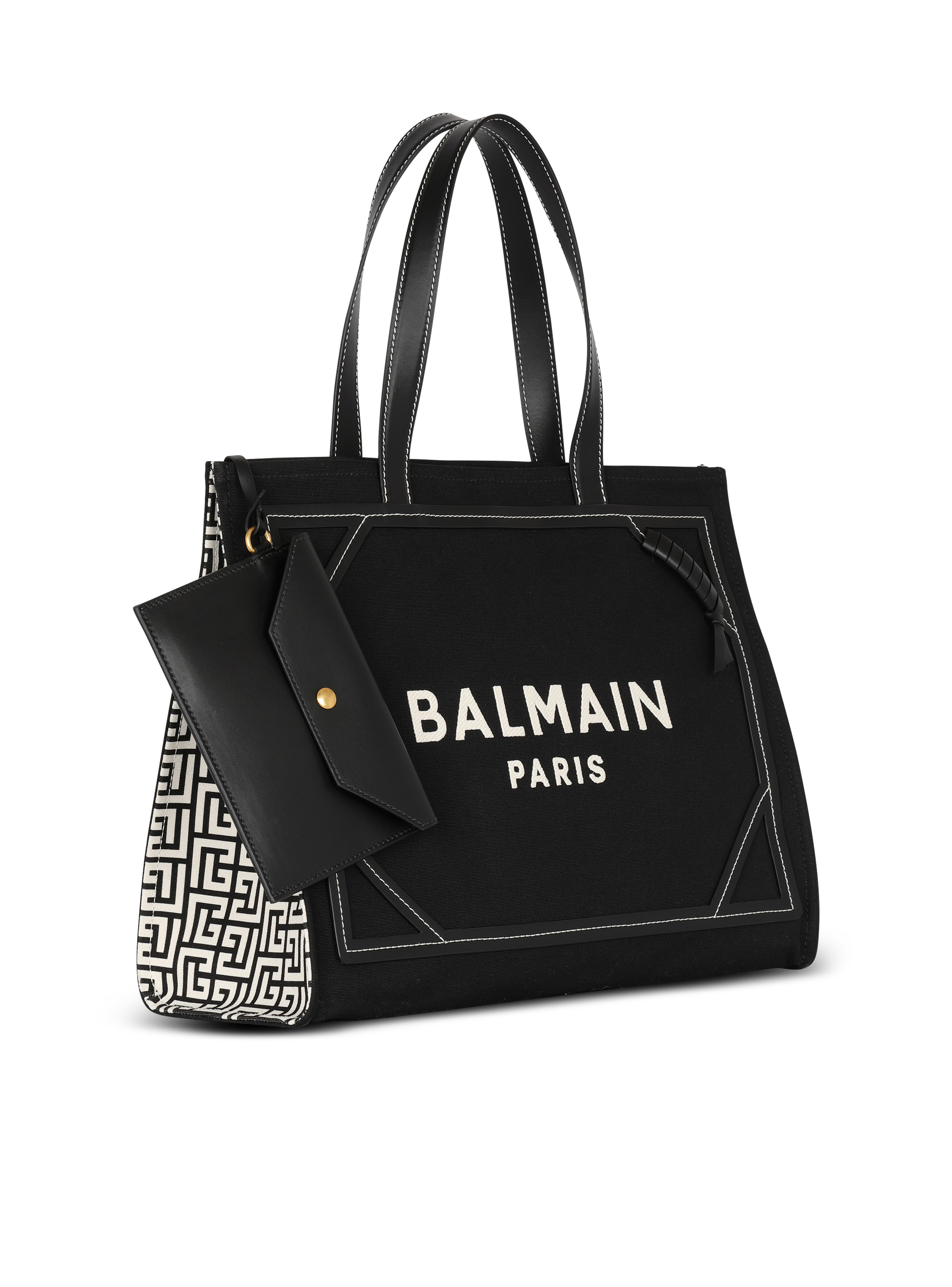 B-Army 42 monogram canvas and leather Tote bag - 3