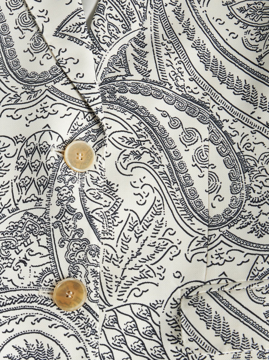TAILORED PAISLEY VISCOSE AND WOOL JACKET - 3