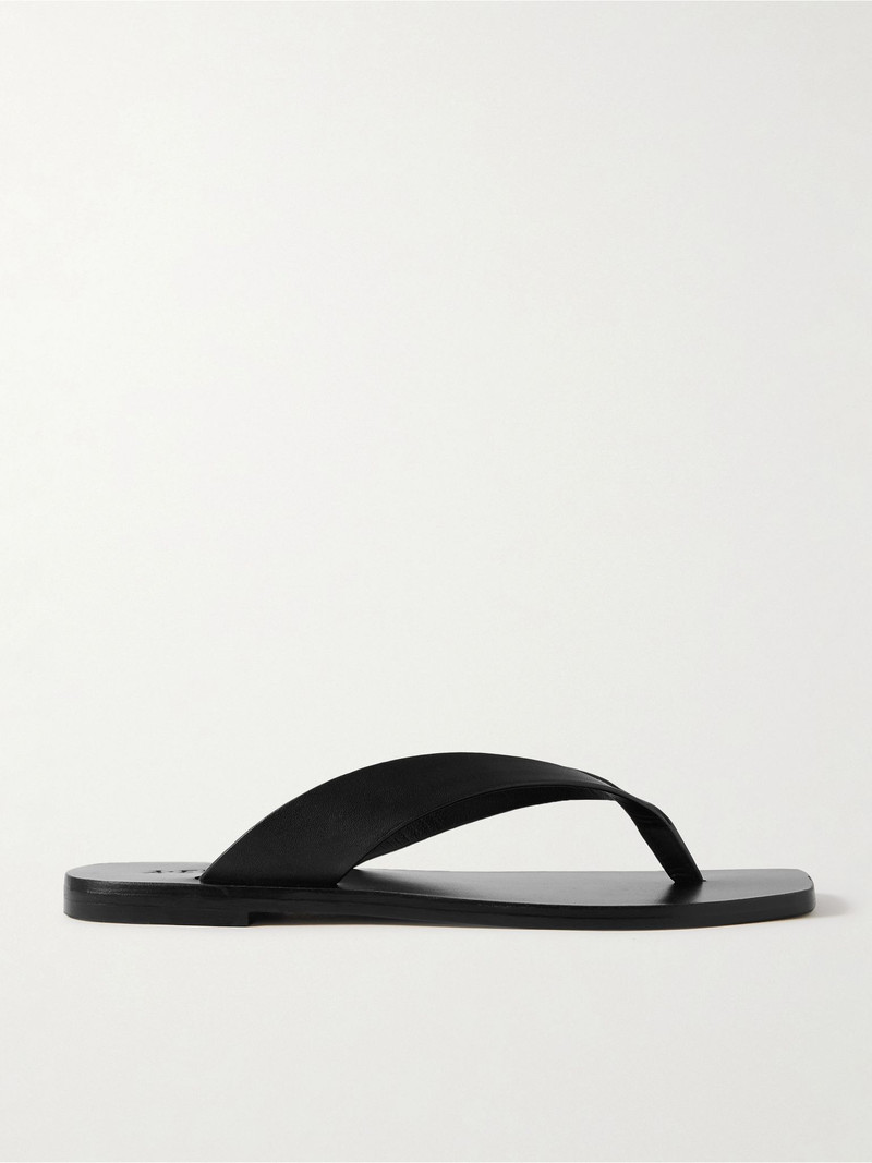 Kinto leather flip flops Black - 1