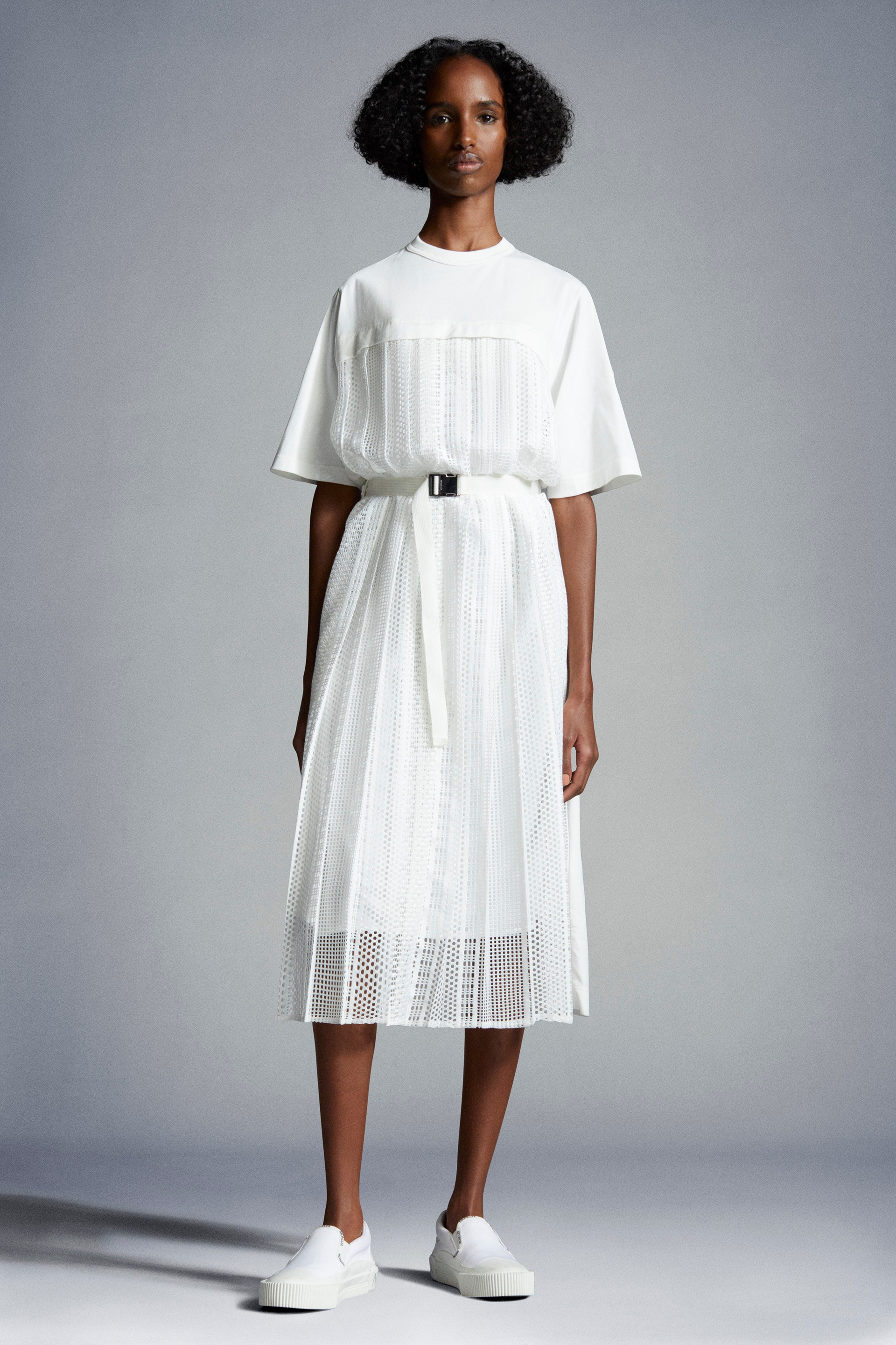 Mesh Accent Midi Dress - 2